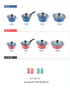 [ECORAMIC] STONE POT 8-PIECES SET ( 4  pots + 4 glass lids )