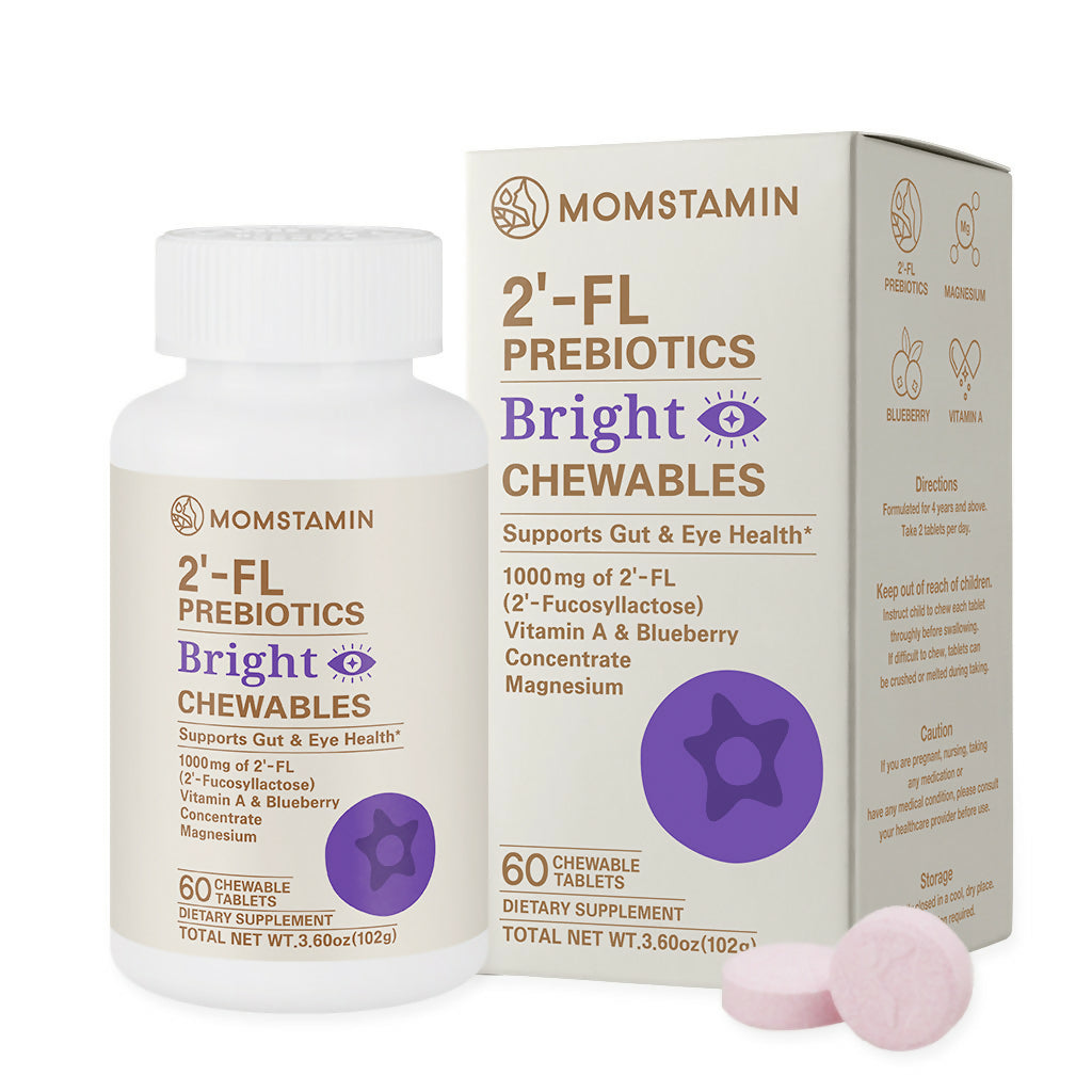MOMSTAMIN 2'-FL Prebiotics Bright Chewable | 맘스타민 2'-FL 프리바이오틱스 브라이트 츄어블 유산균 1개월 눈건강 장건강