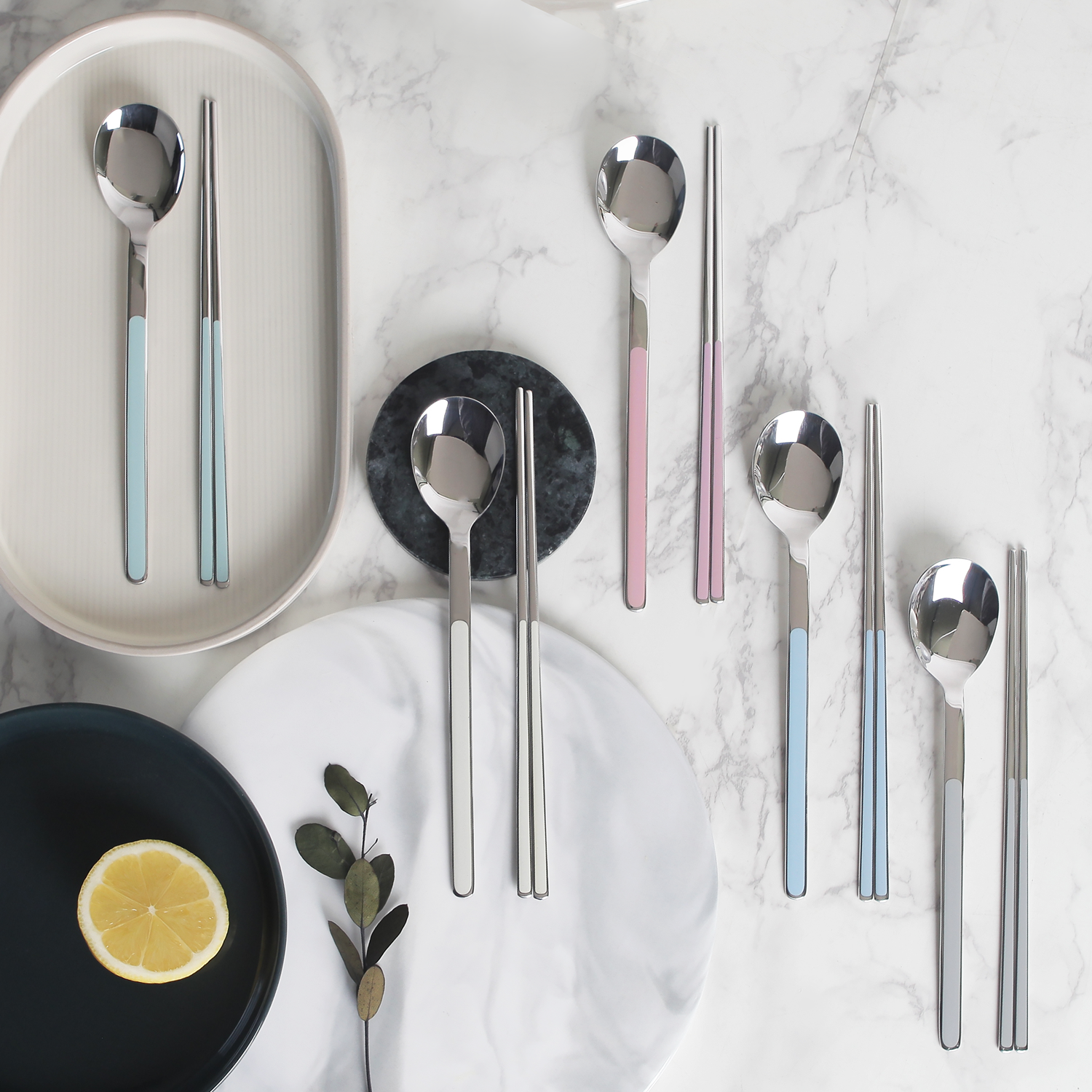 Goldenbell Spoon & Chopsticks set for 5 person set