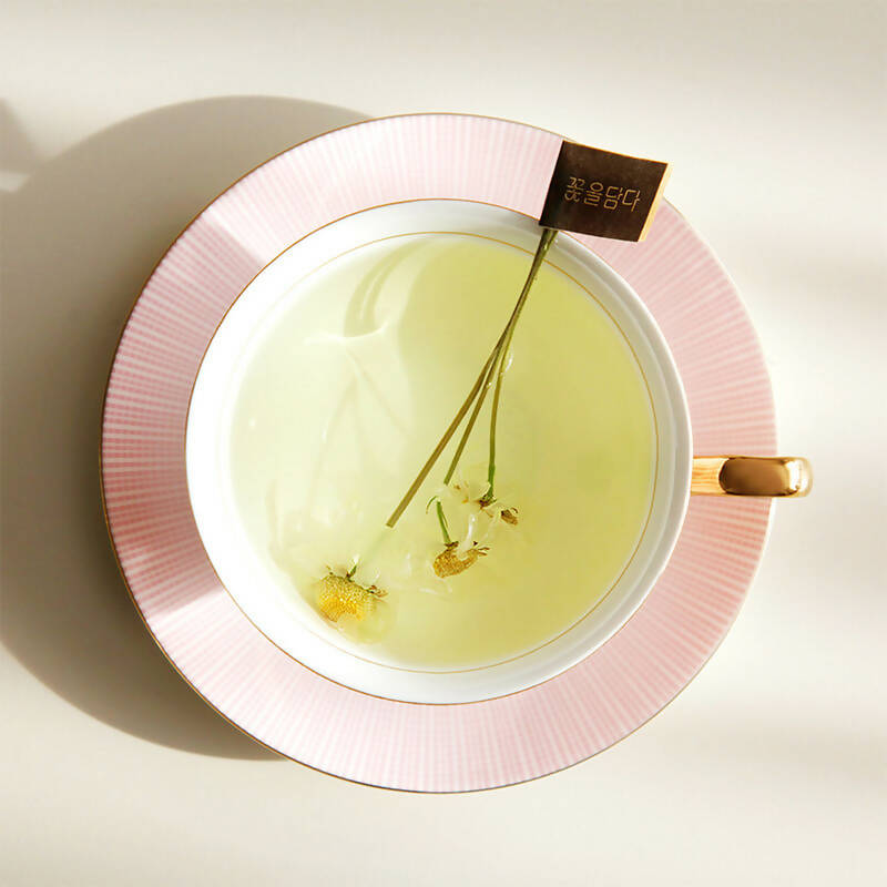 [KKOKDAM] Flower Tea Stick (Siberian Chrysanthemum Flower Tea Stick) | [꽃을담다] 꽃 한잔의 쉼 - 구절초 티스틱세트 - TEA Set - 5count