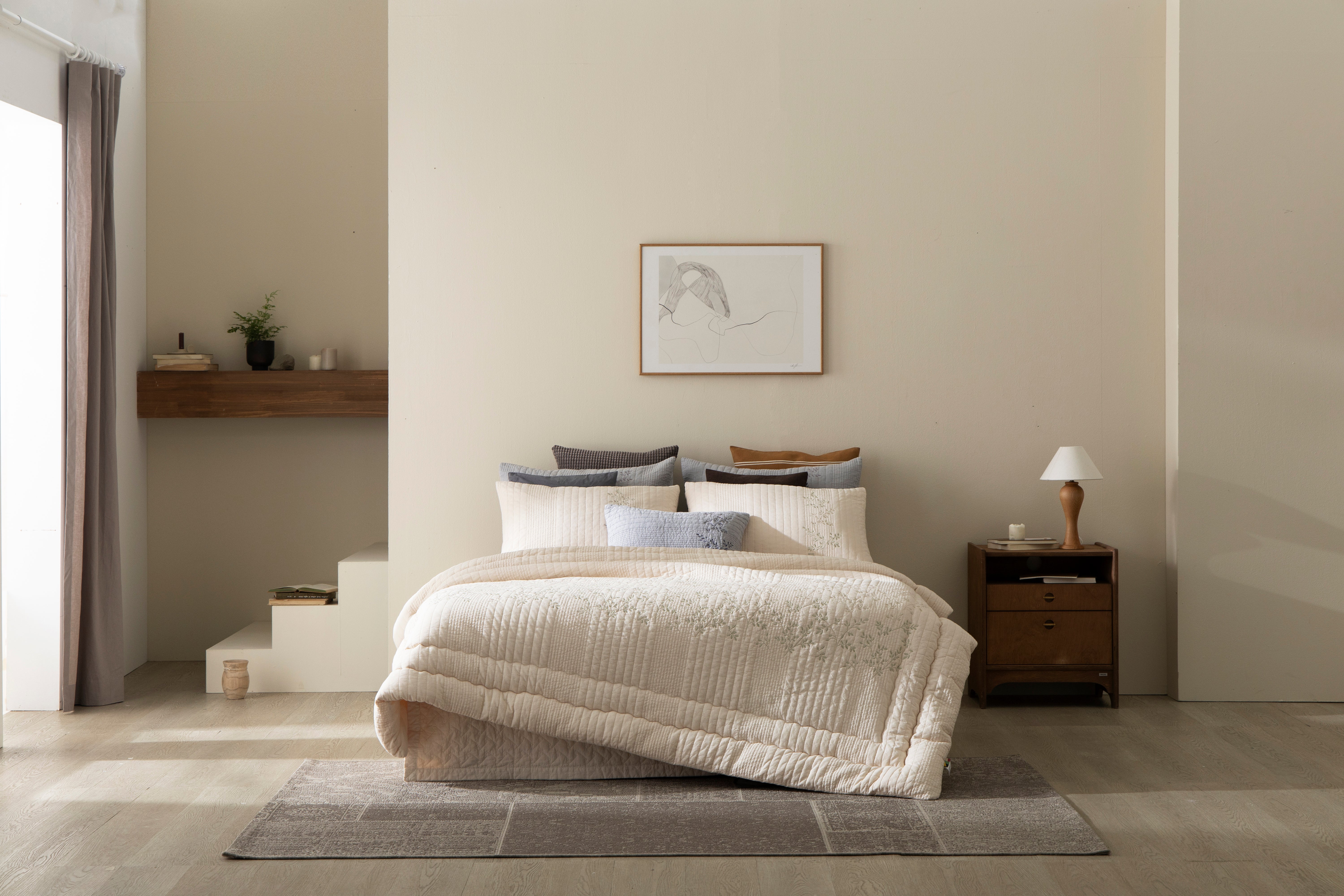 [PARK SUL NYEO] Cotton Pigment 'CHO YEON' Bedding Set (US Q)