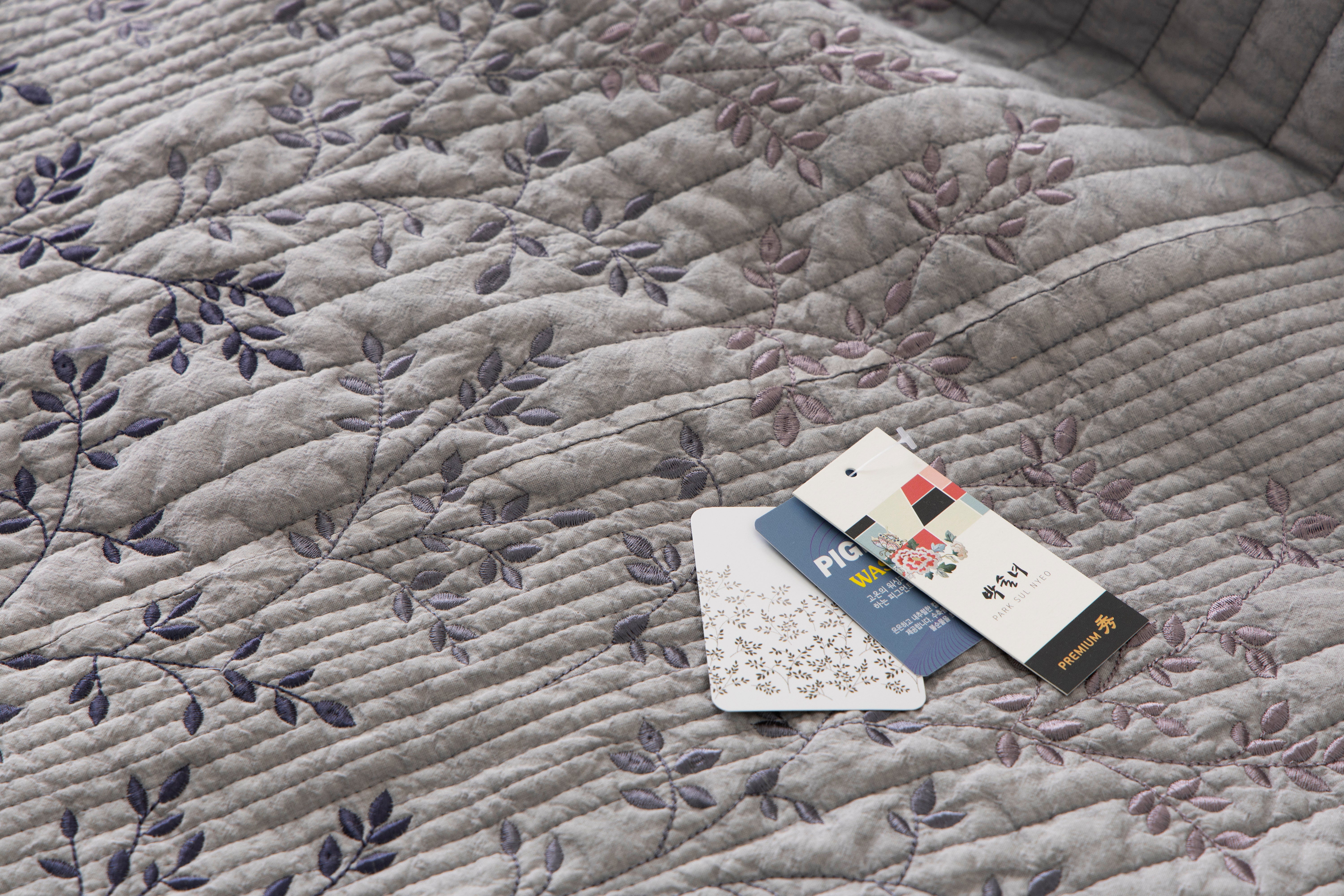 [PARK SUL NYEO] Cotton Pigment 'CHO YEON' Bedding Set (US Q)