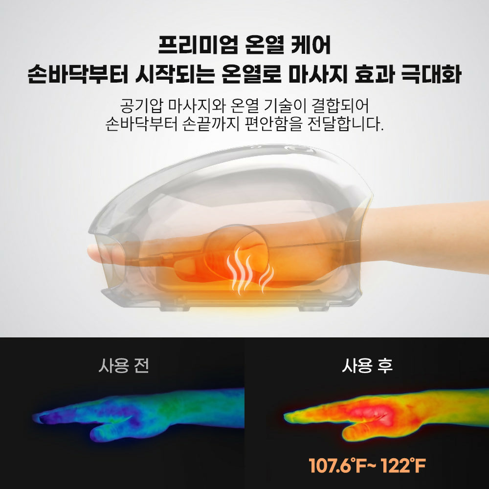 [후비딕] 무선 개별 손가락 마사지 기능이 있는 휴비케어 미니 휴대용 손 마사지기