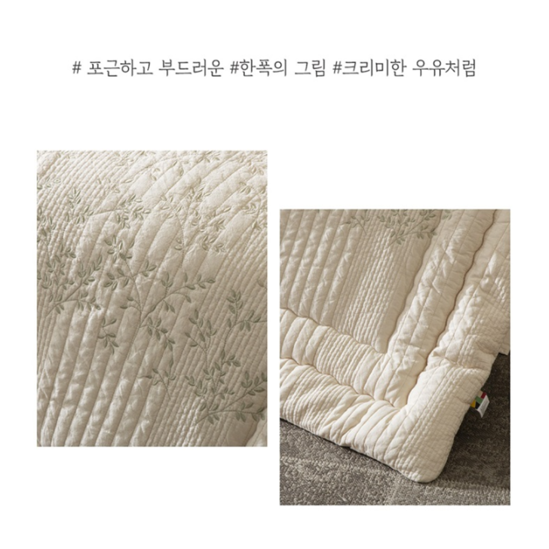 [PARK SUL NYEO] Cotton Pigment 'CHO YEON' Bedding Set (US Q)