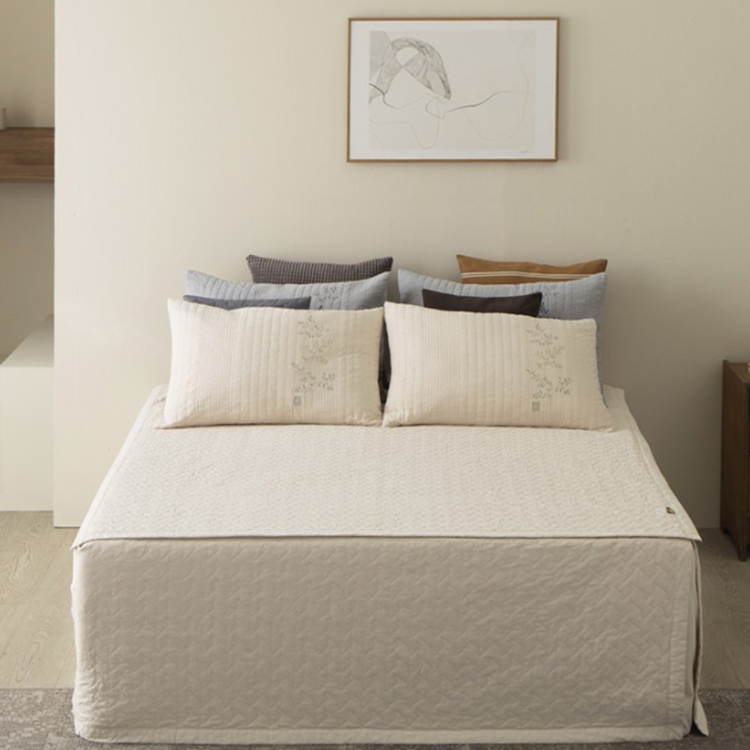 [PARK SUL NYEO] Cotton Pigment 'CHO YEON' Bedding Set (US Q)
