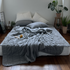 A. Ice-Cream Charr Punggi Viscose Rayon Bedding Set (Q)