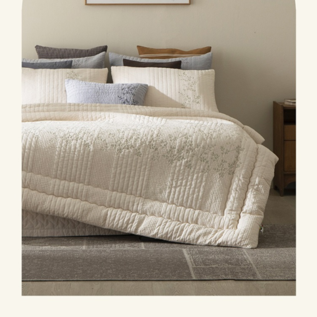 [PARK SUL NYEO] Cotton Pigment 'CHO YEON' Bedding Set (US Q)