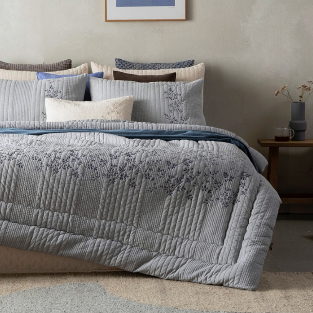 [PARK SUL NYEO] Cotton Pigment 'CHO YEON' Bedding Set (US Q)