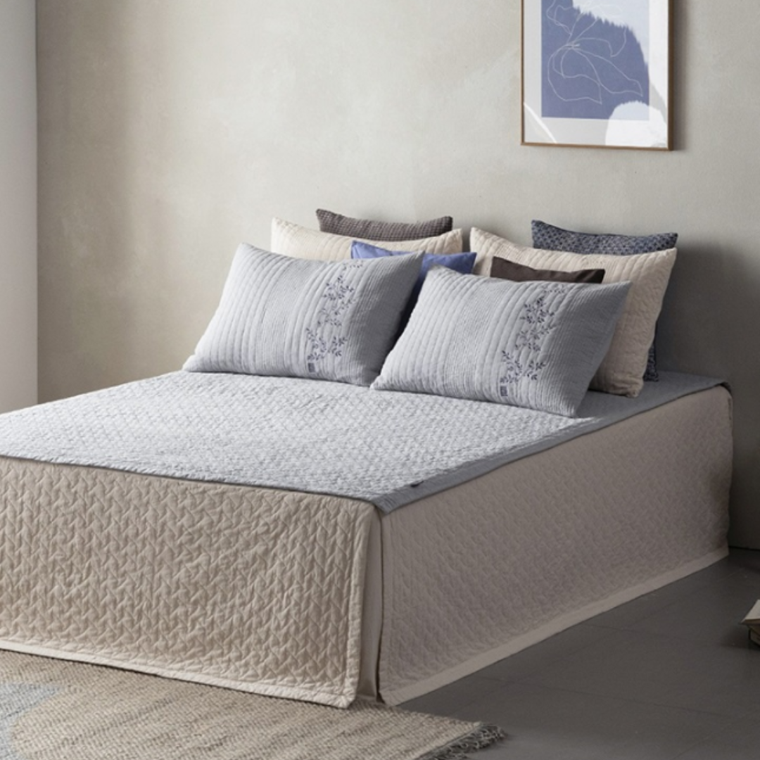 [PARK SUL NYEO] Cotton Pigment 'CHO YEON' Bedding Set (US Q)