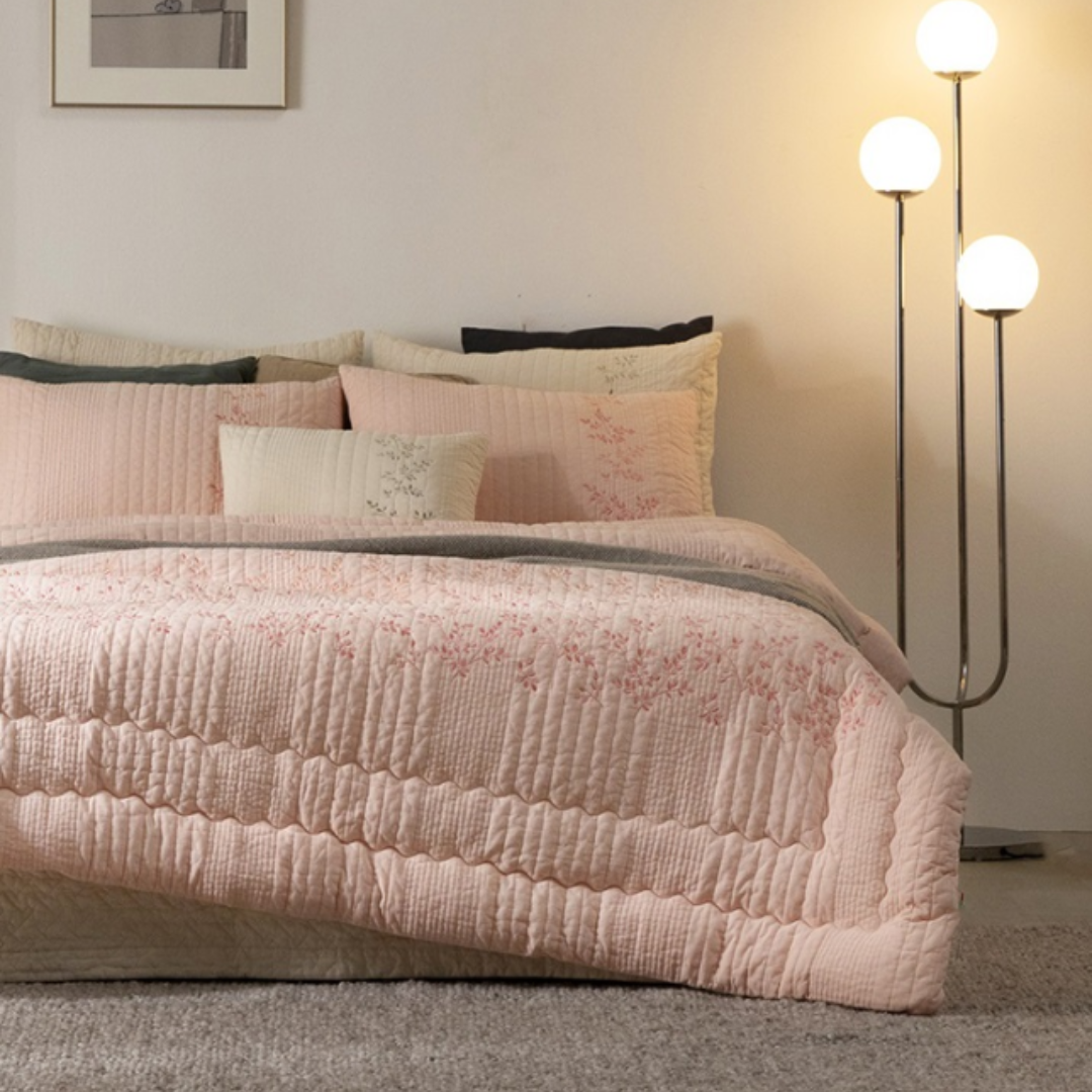 [PARK SUL NYEO] Cotton Pigment 'CHO YEON' Bedding Set (US Q)