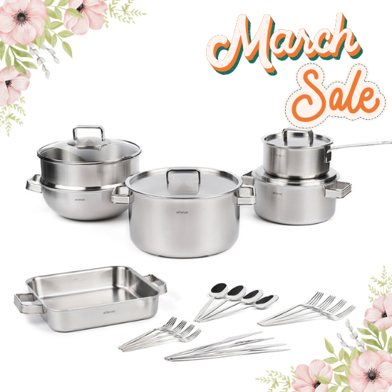 [MARCH SALE] [Allevo] 316L Stainless Premium Cookware  Set