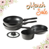 [MARCH SALE] [LocknLock] Black Shield IH Frying Pan 5pieces Set (블랙쉴드 IH 프라이팬 5종 세트)