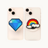 [ZipperPop] Pixel Art Smartphone Grip & Stand Holder - Bling or Rainbow
