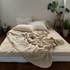 A. Ice-Cream Charr Punggi Viscose Rayon Bedding Set (Q)
