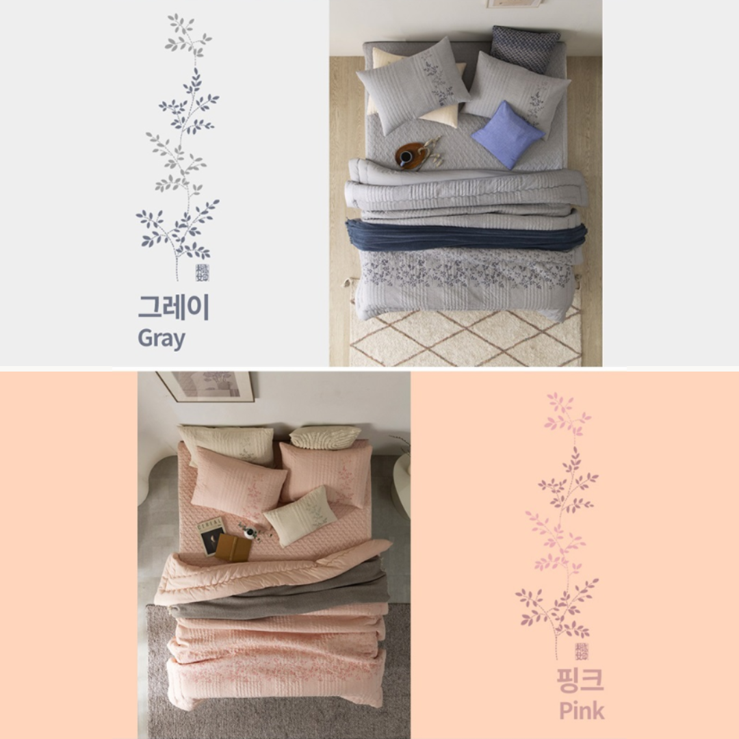[PARK SUL NYEO] Cotton Pigment 'CHO YEON' Bedding Set (US Q)