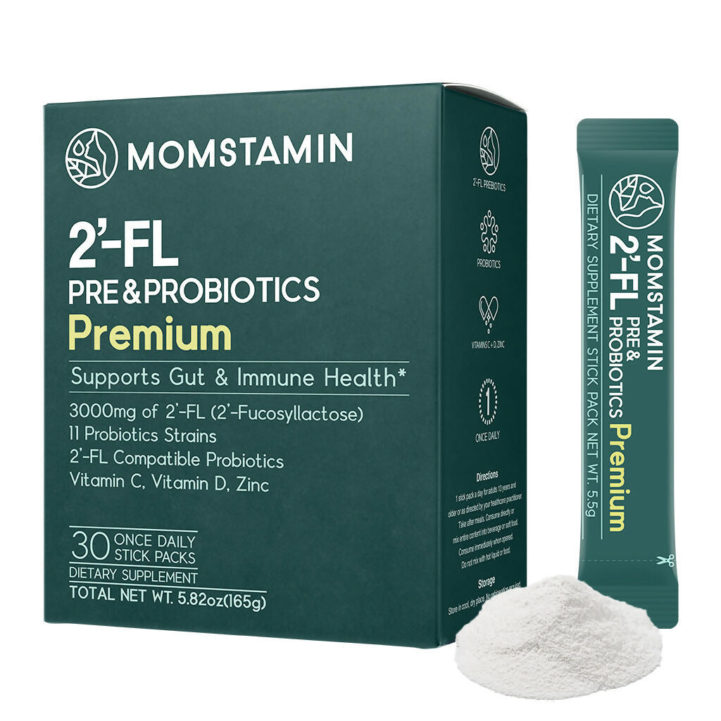 MOMSTAMIN 2'-FL HMO Prebiotics Probiotics | 맘스타민 2'-FL 유산균 프리미엄 1개월분 장건강 면역 (30포x1박스)