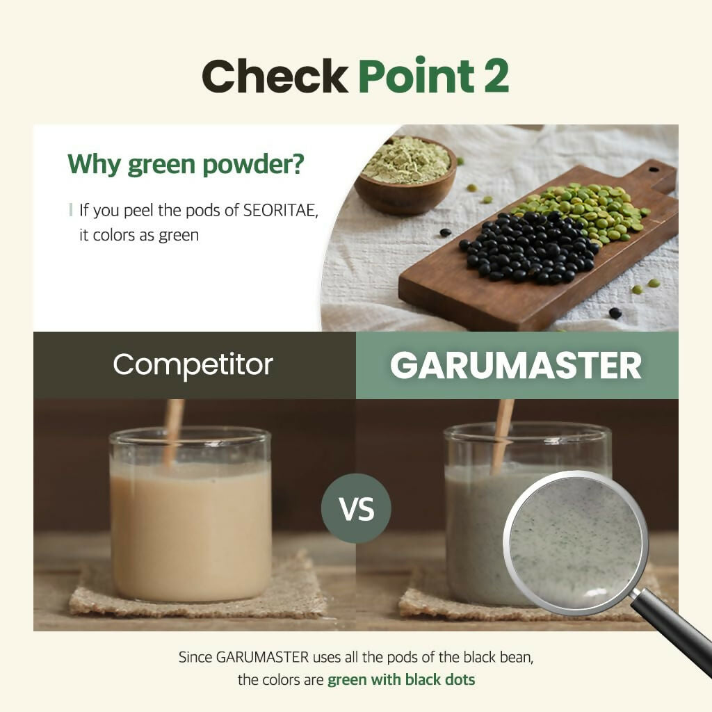 B. [garumaster] Fresh Black Soy Milk SEORITAE 99.3+Fresh Soy Milk 18 Roasted Grain(Total 4 Packs)