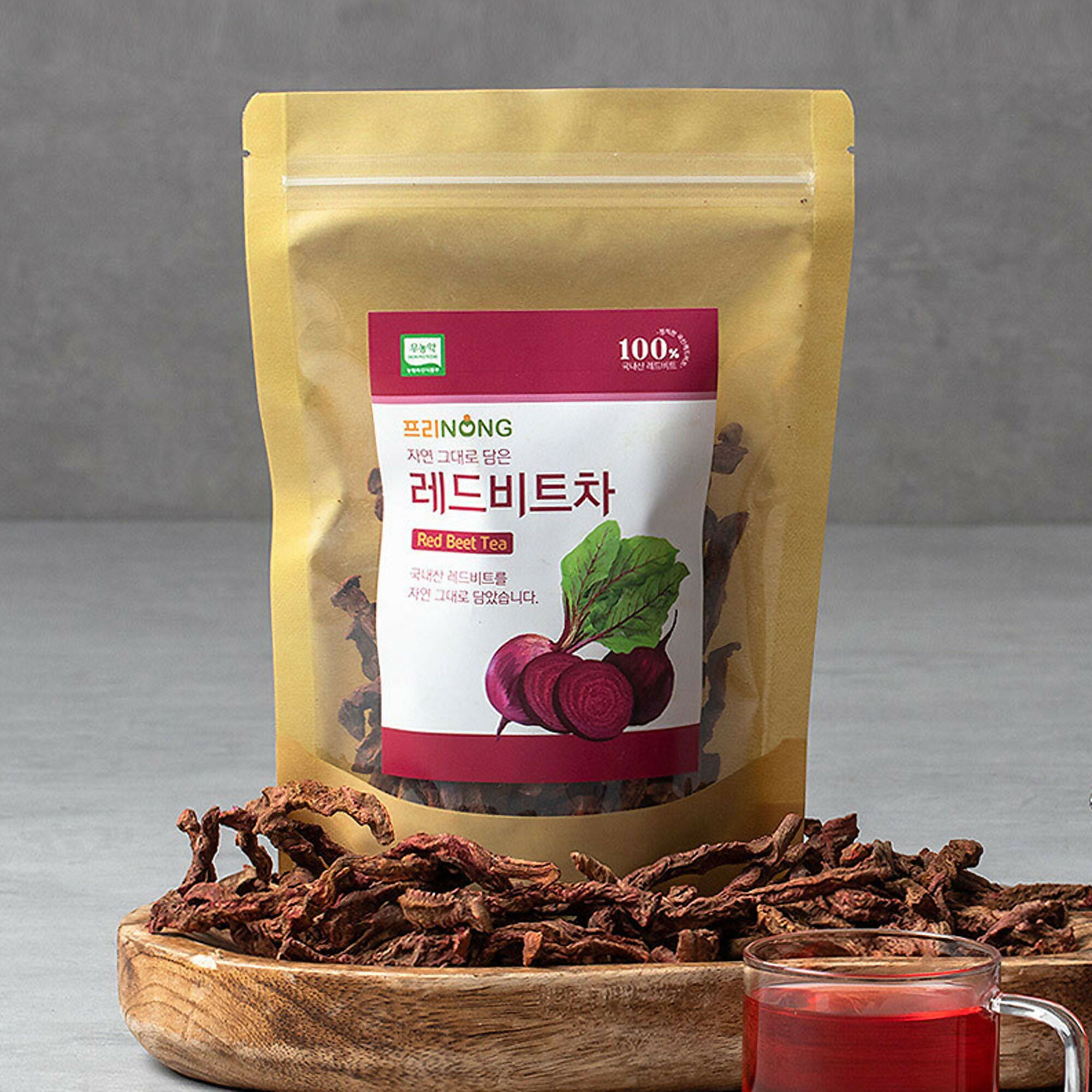 FREENONG 100% Korean Organic Red Beet & Bitter Melon Tea Set | 프리농 유기농 100% 한국산 레드비트, 여주차 세트