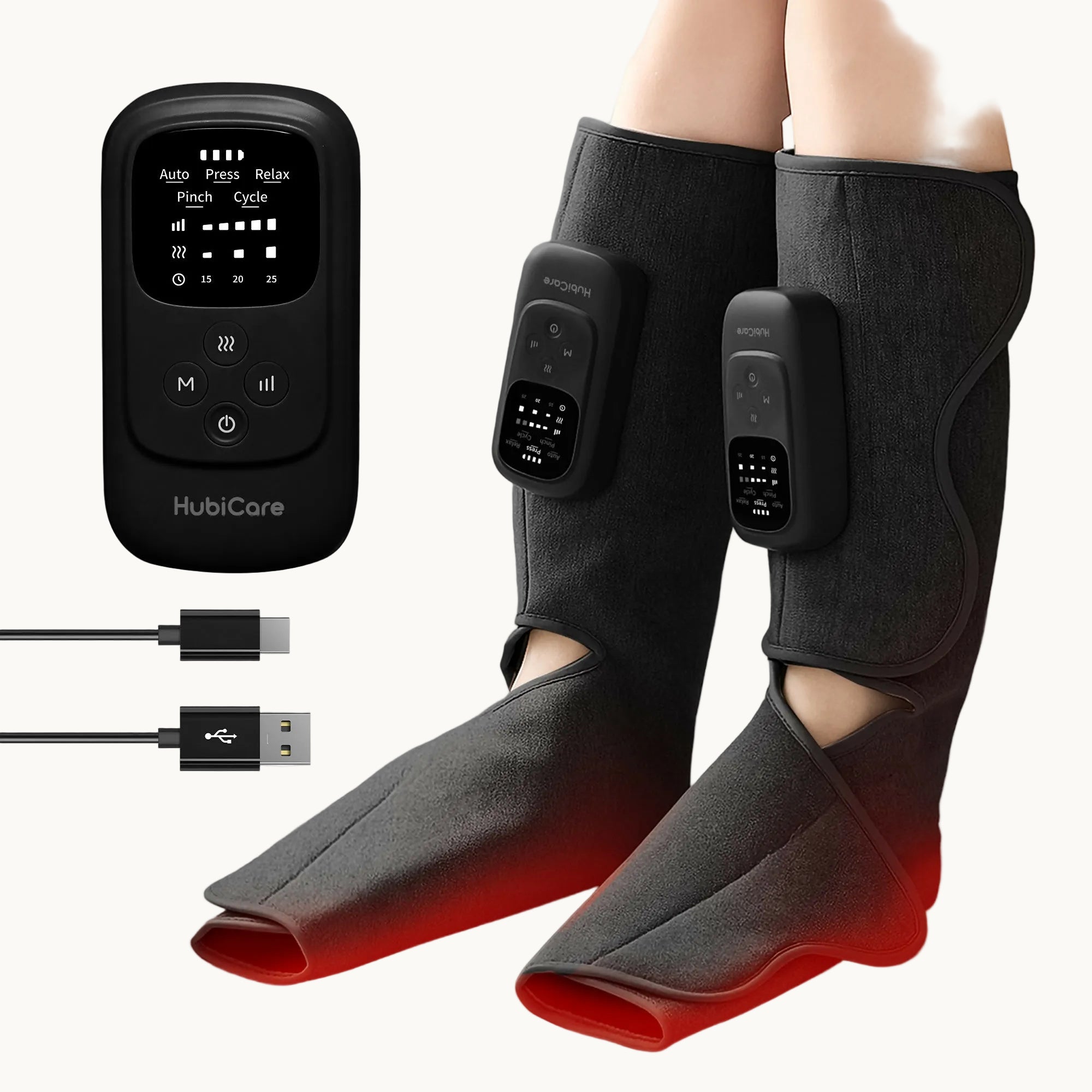 [HuBDIC] HubiCare Cordless Calf and Feet Massager FE-7305 (Black)