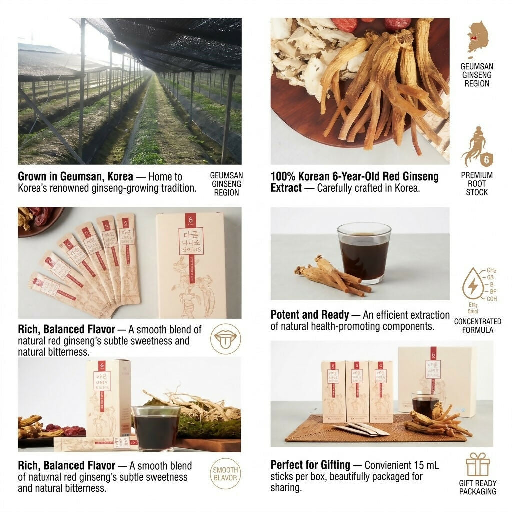 A. [Real Gin] 6-Year Korean Red Ginseng Extract Liquid Stick 15ml*90+ Red Ginseng Chip Set