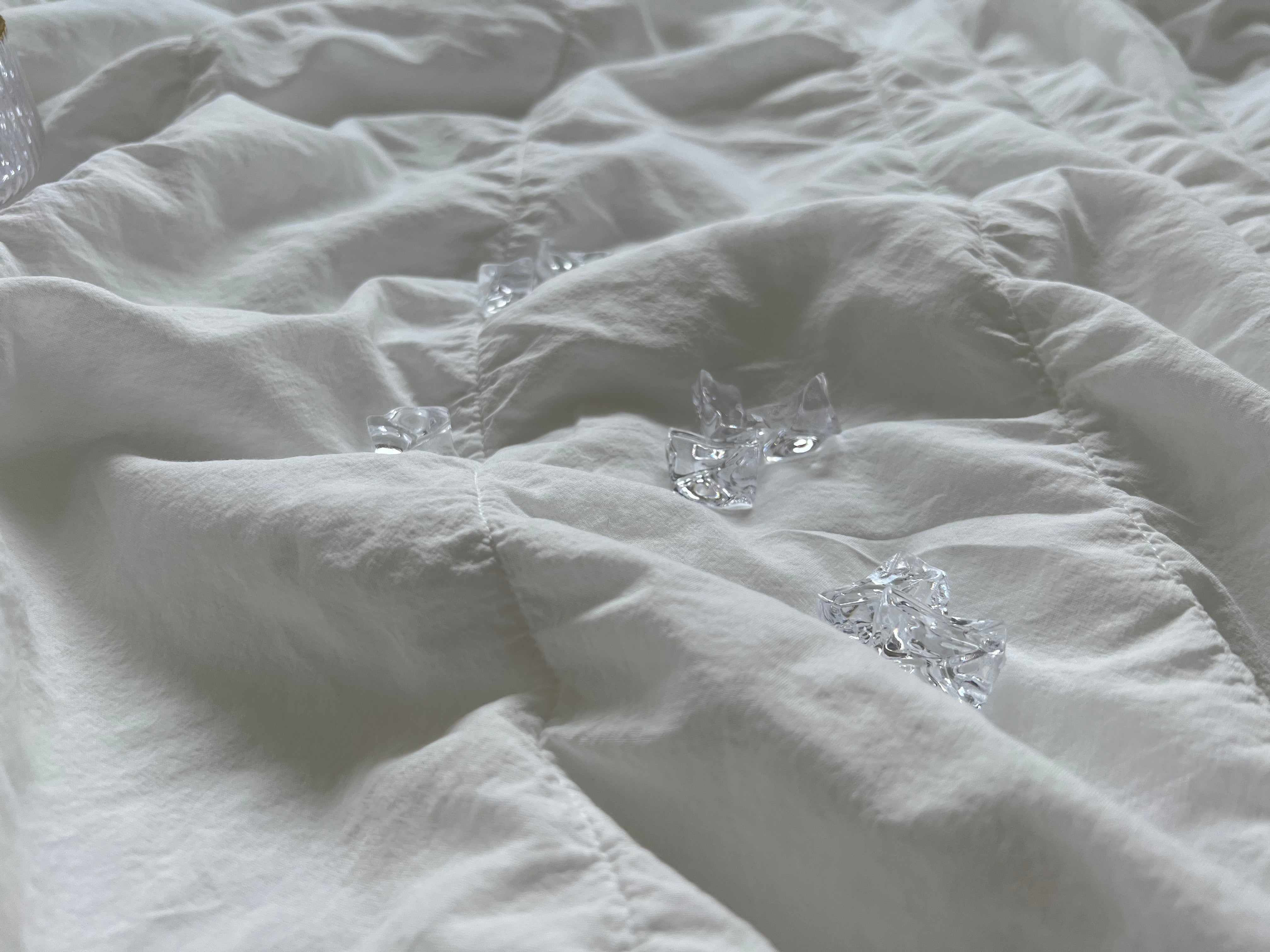 A. Ice-Cream Charr Punggi Viscose Rayon Bedding Set (Q)