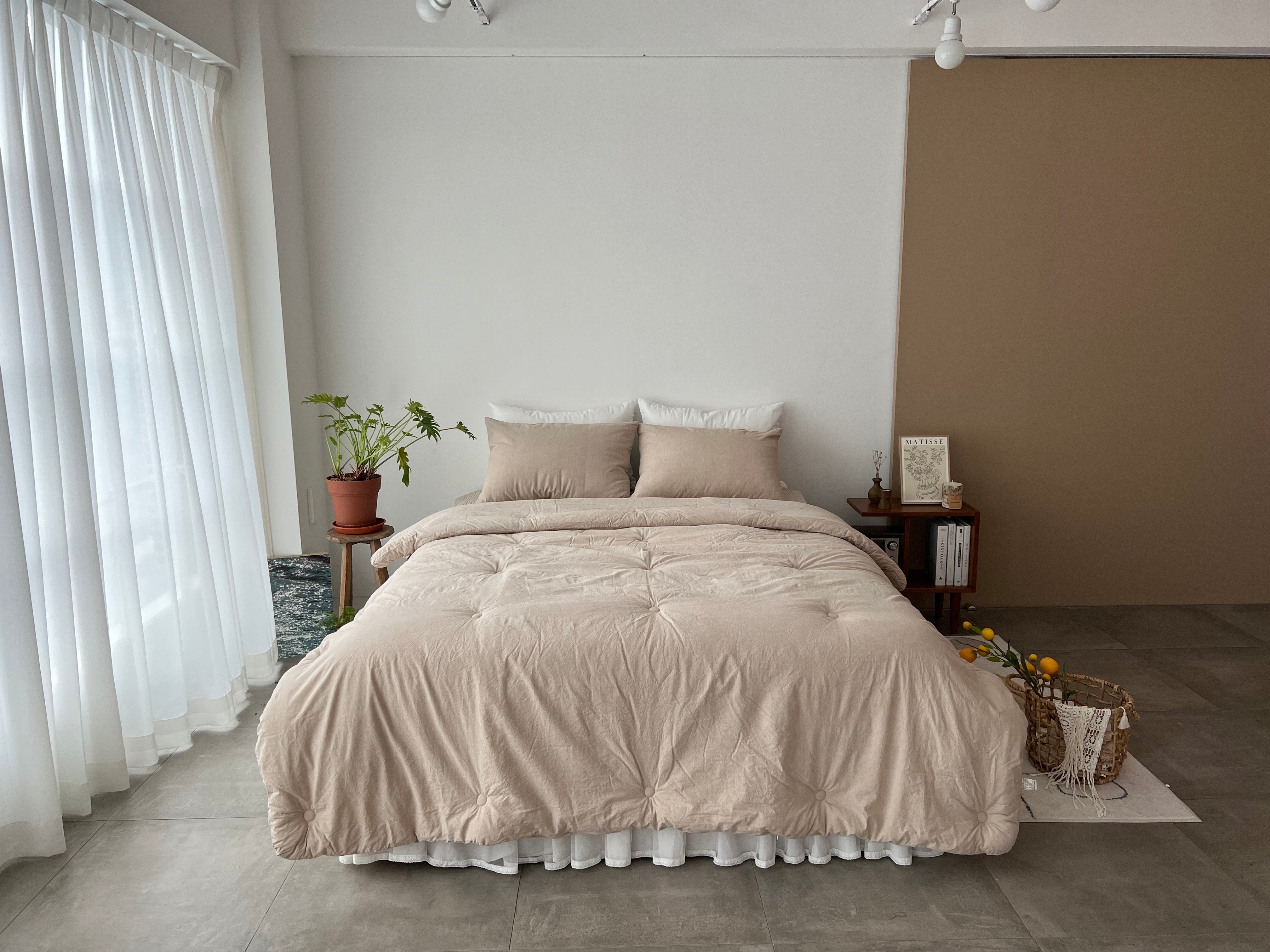 B. BBANG BBANG Pigment Washing Cotton Bedding Set (Q)