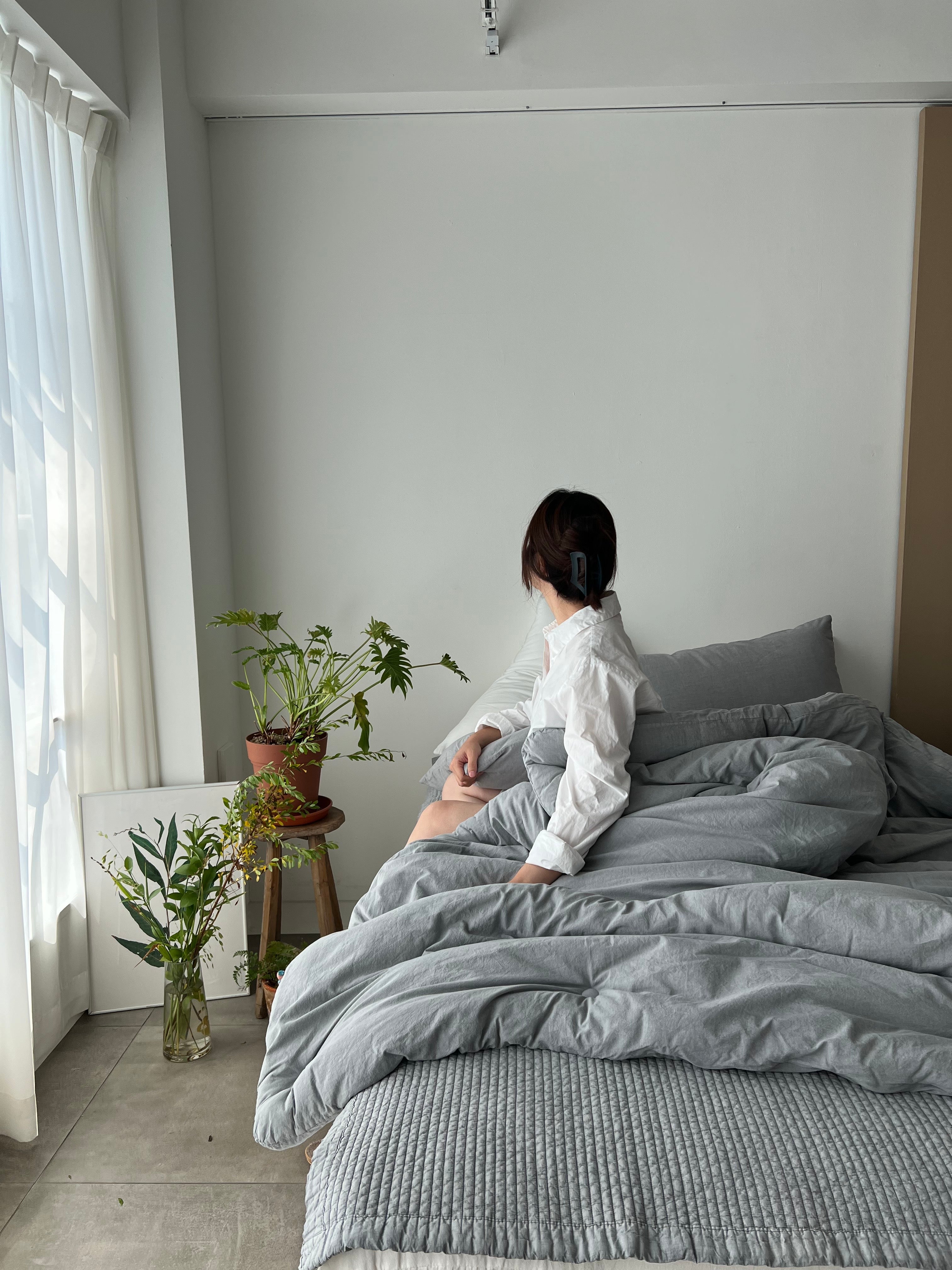 B. BBANG BBANG Pigment Washing Cotton Bedding Set (Q)