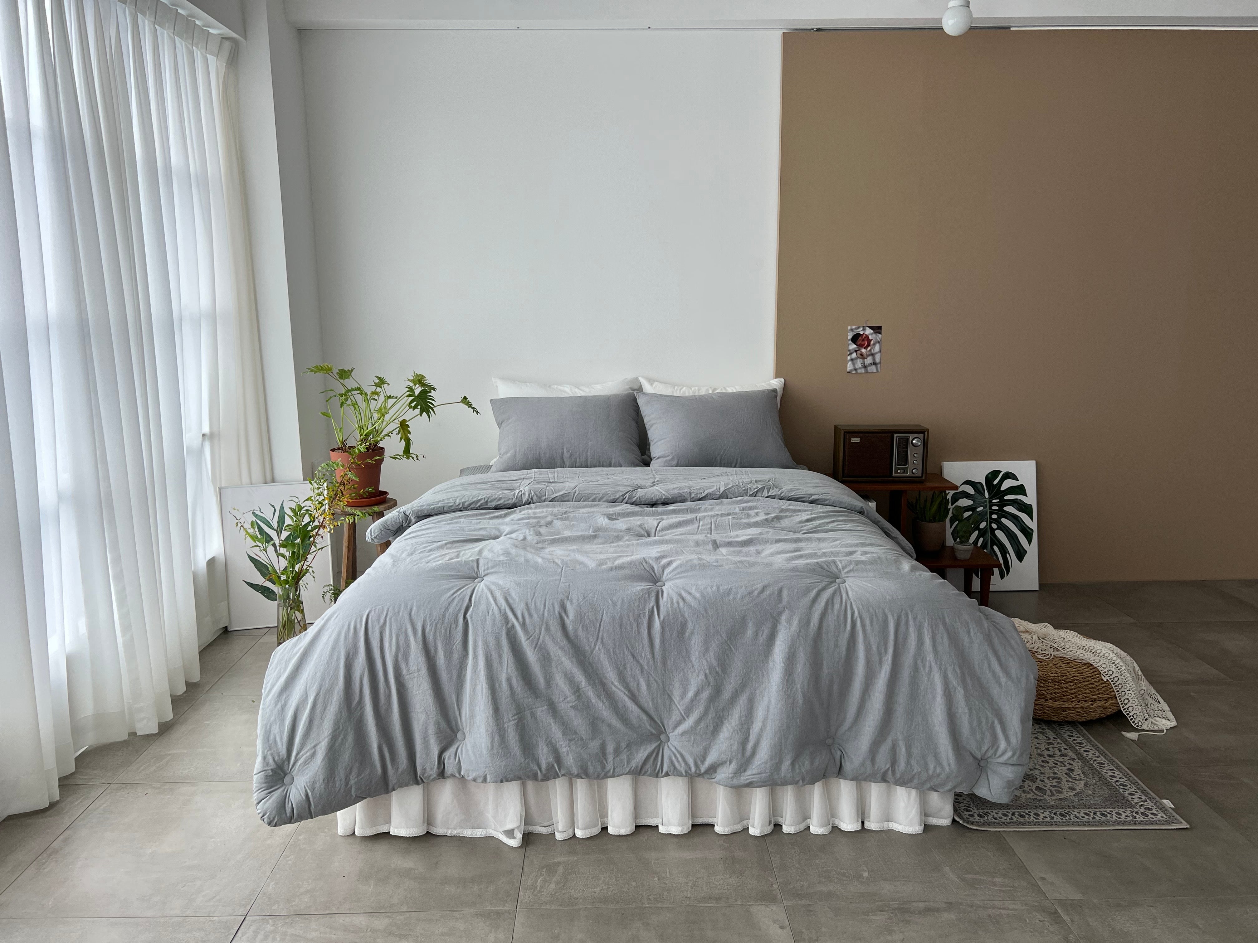 B. BBANG BBANG Pigment Washing Cotton Bedding Set (Q)