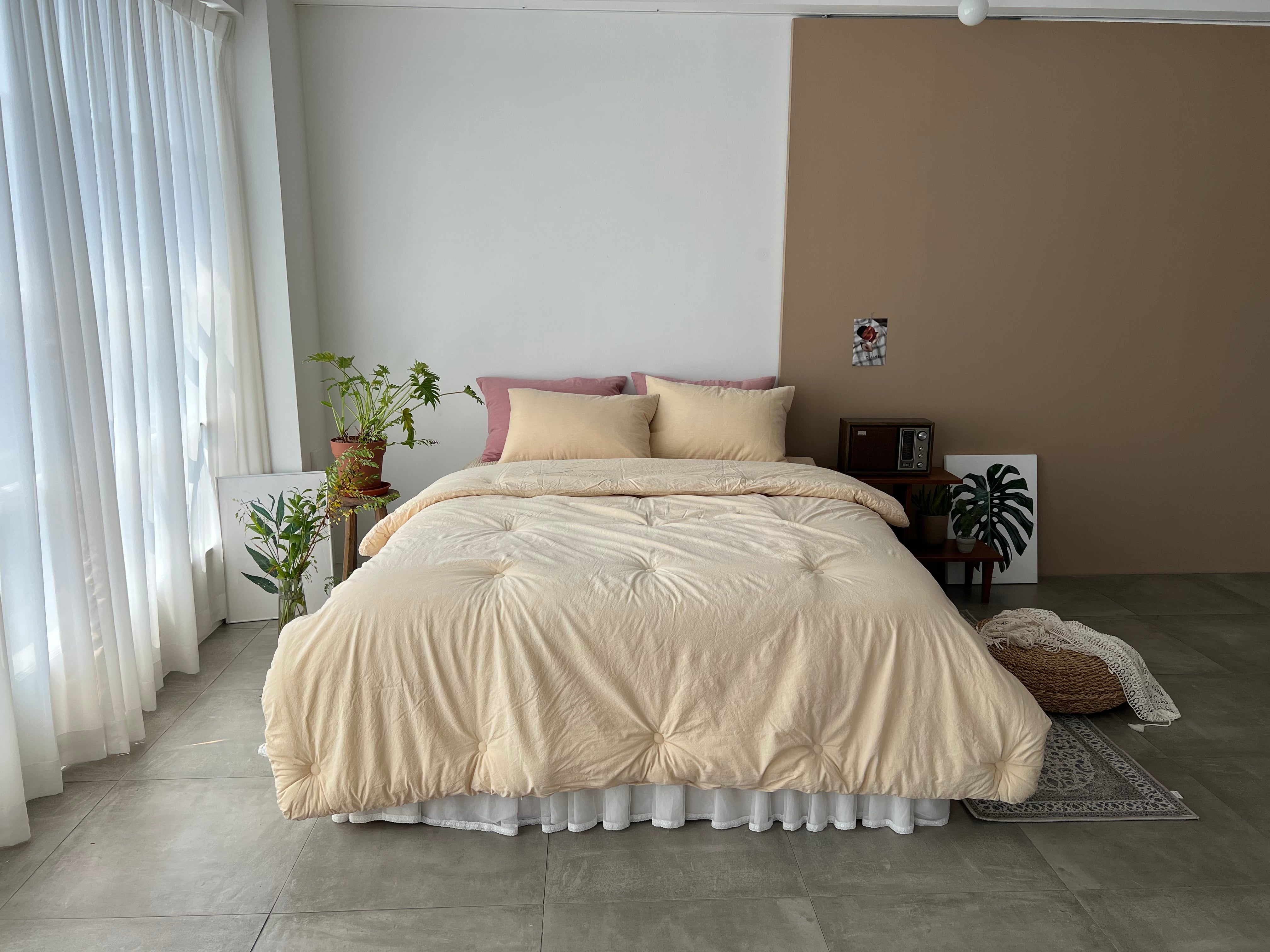 B. BBANG BBANG Pigment Washing Cotton Bedding Set (Q)
