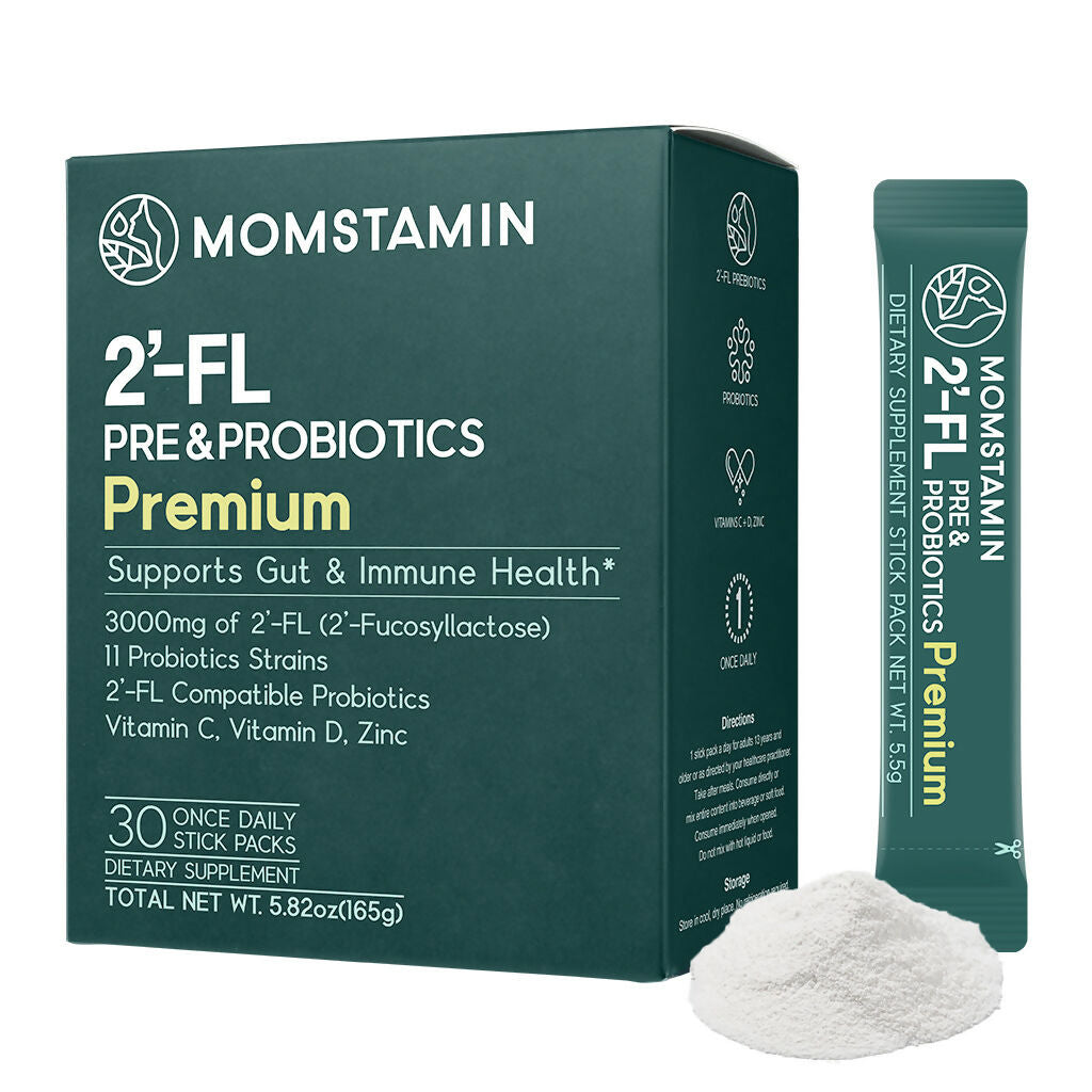 B. [MOMSTAMIN] 2'-FL HMO Pre & Probiotics Powder Stick, Premium (3-Months Supply)
