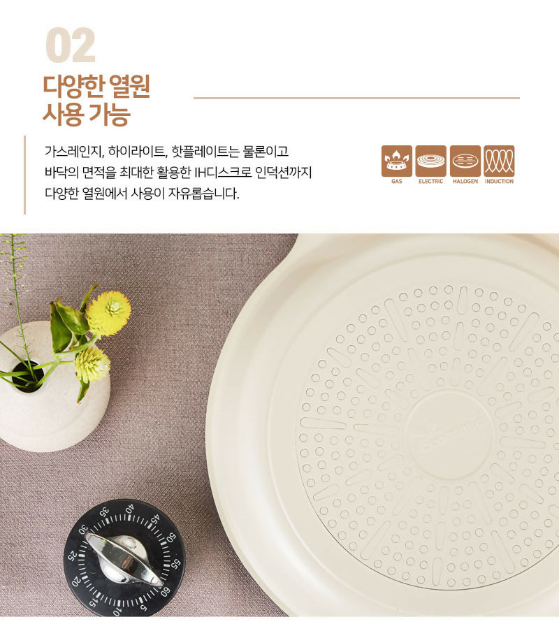 B. [Ecoramic] Slim IH Fry Pan 3pcs Set
