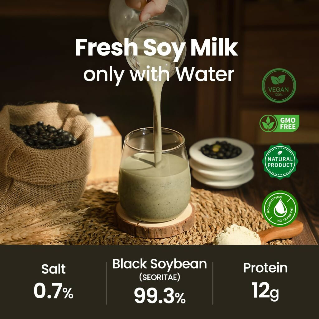 B. [garumaster] Fresh Black Soy Milk SEORITAE 99.3+Fresh Soy Milk 18 Roasted Grain(Total 4 Packs)
