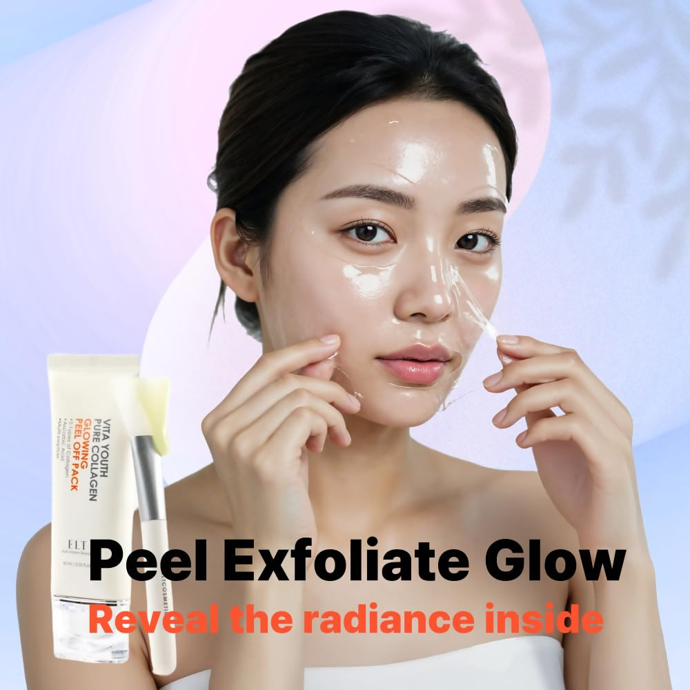 ELT Vita-Youth Pure Collagen Glowing Peel Off Pack (60 ml/2.02 fl.oz) with Silicone Brush