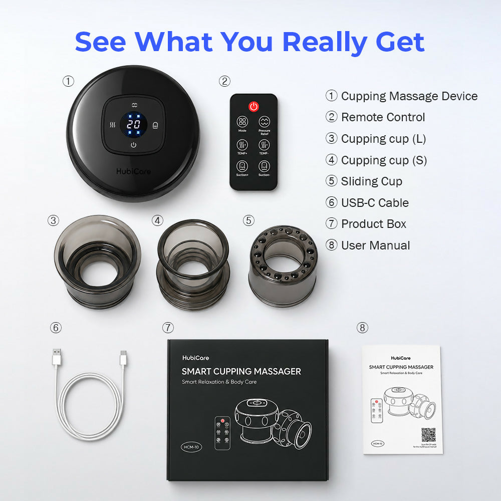 B. [HuBDIC] HubiCare Smart Vacuum Cupping Massager HCM-10 – 2 Set Bundle
