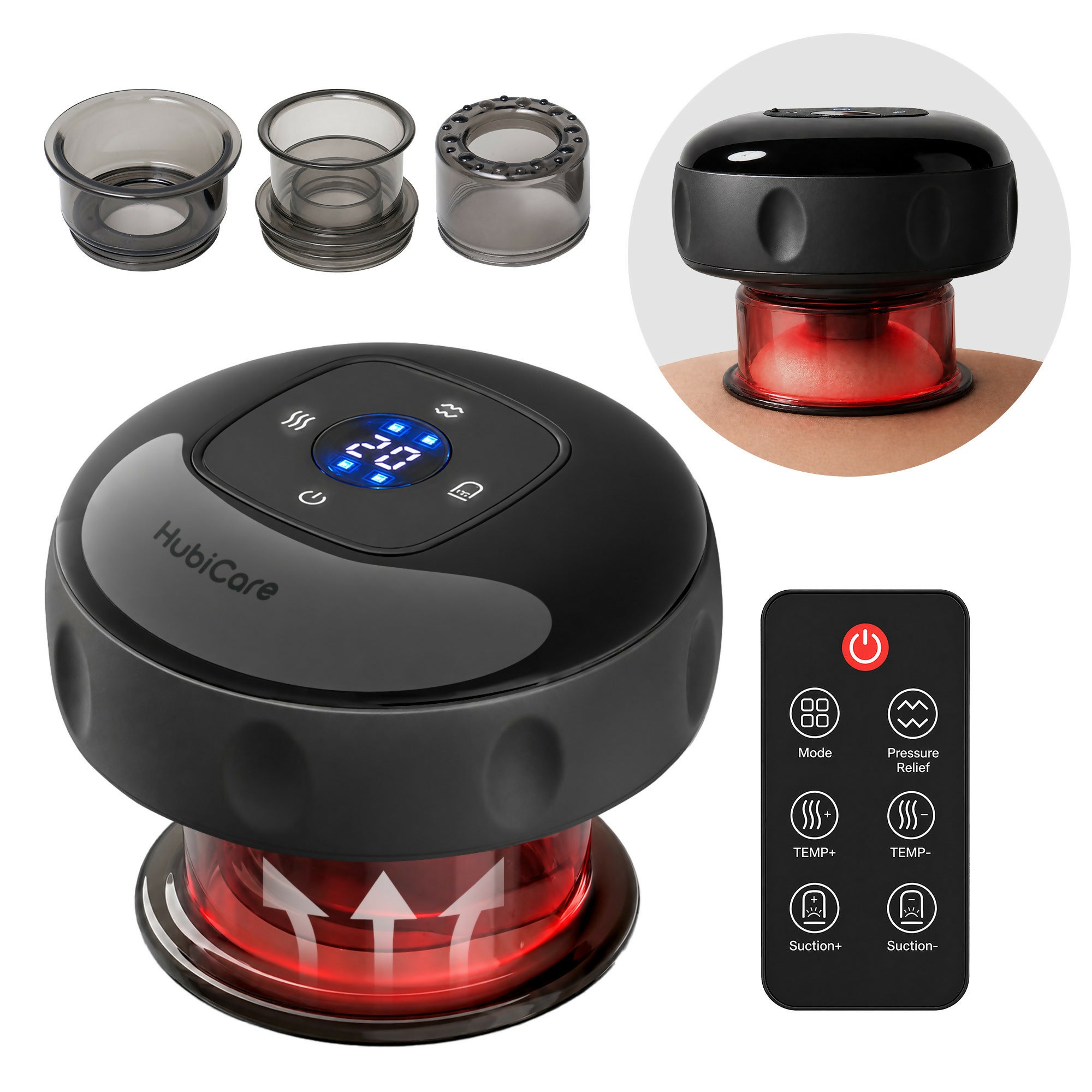 B. [HuBDIC] HubiCare Smart Vacuum Cupping Massager HCM-10 – 2 Set Bundle