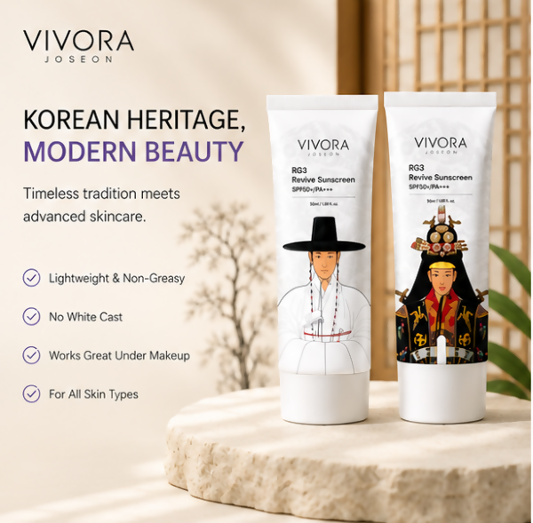 [2-Pack] Vivora Joseon RG3 Sunscreen – Korea's First Fermented Ginseng