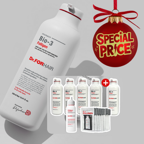 F. [DR.FORHAIR] DR.FORHAIR BIO-3 FOLLIGEN SHAMPOO 500ml*4  & Special Gift