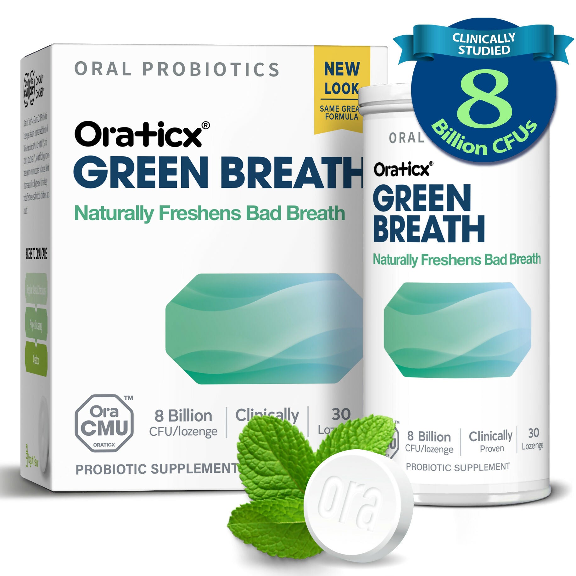 E. [OraTicx Oral Probiotics 6-Pack] Green Breath 3 + Teeth & Gums 3