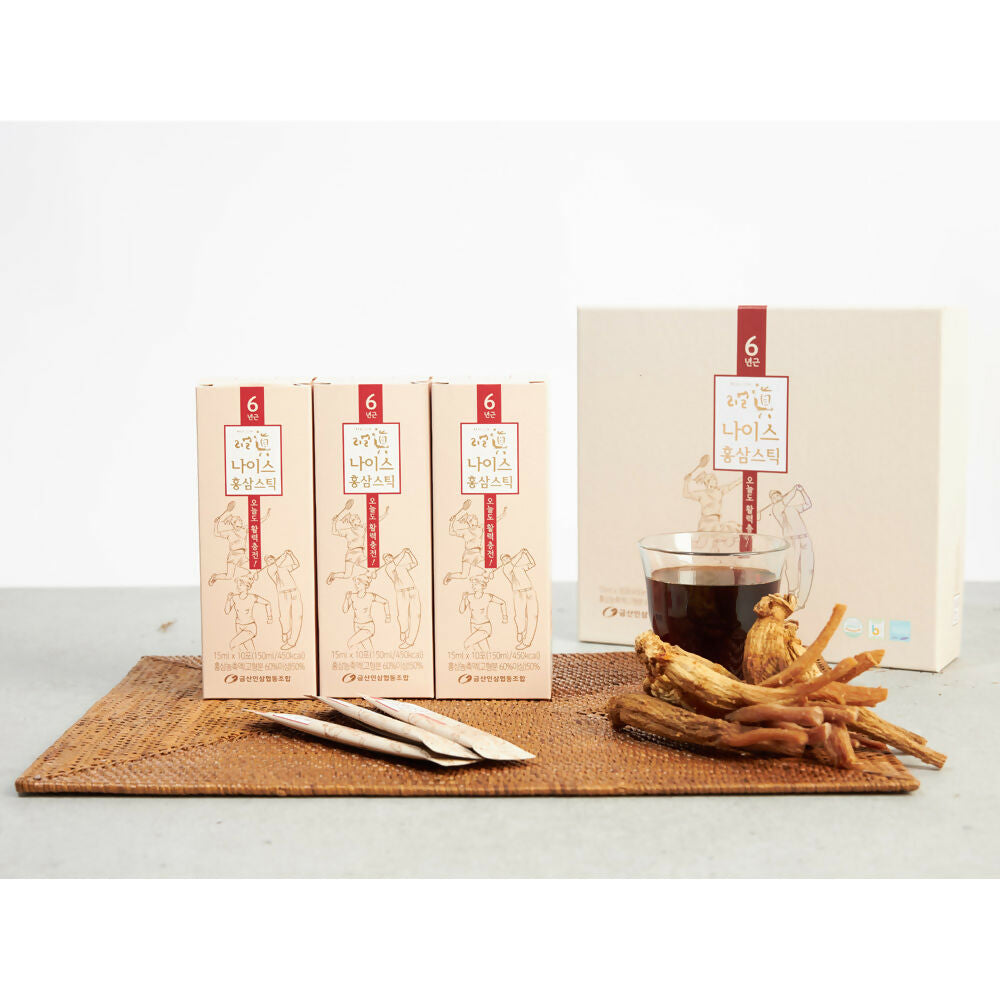 A. [Real Gin] 6-Year Korean Red Ginseng Extract Liquid Stick 15ml*90+ Red Ginseng Chip Set