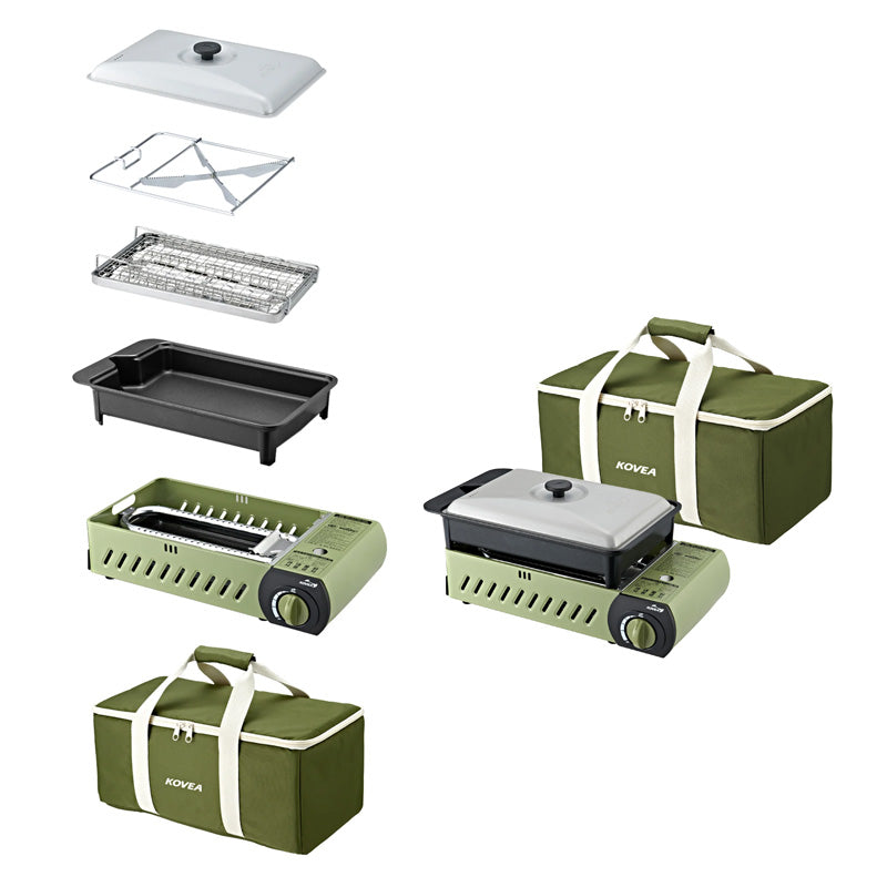 kovea tent All in One Gas BBQ Grill (M) Olive Green With Bag