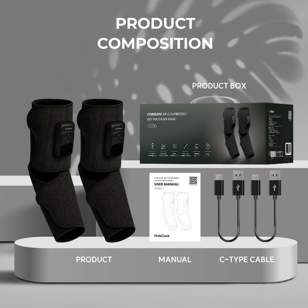 [HuBDIC] HubiCare Cordless Calf and Feet Massager FE-7305 (Black)