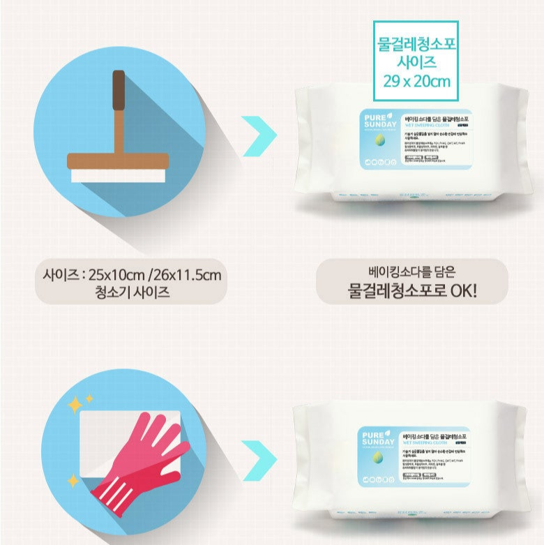 퓨어 선데이 - 베이킹 소다 물청소포 - 30매 (1팩)