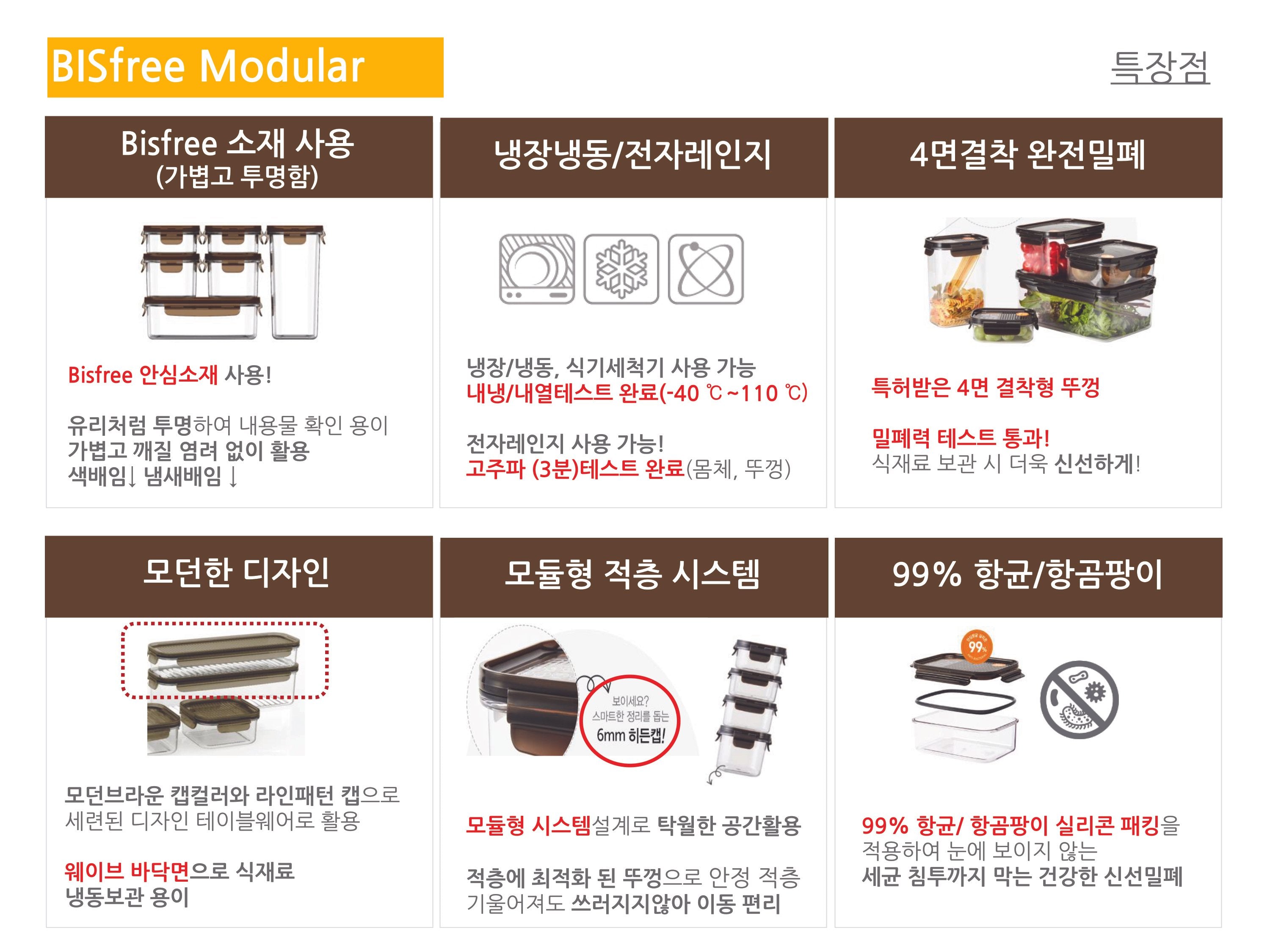 [MARCH SALE] LOCK N LOCK BISFREE MODULAR  10PCS SET ( 실속형 10종 세트 )