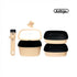 BOOHGLE SQUARE POT 6PC SET BEIGE / BLACK