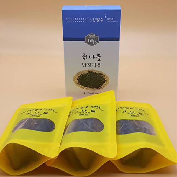 Wellness Farm Dried Aster (Chwinamul) for Rice 웰빙팜 취나물 밥짓기용 (8g팩 *3개입)