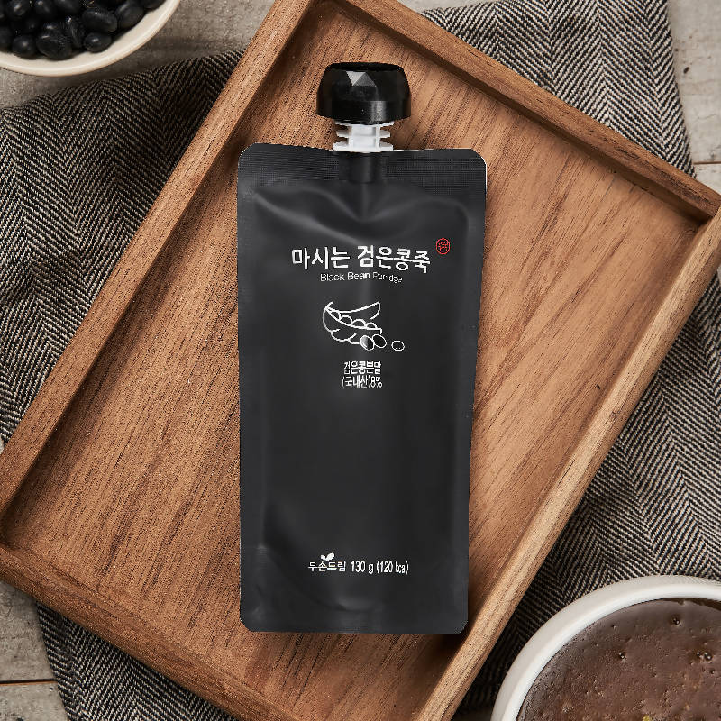 Dooson Food Korean Black Bean Porridge 130g (7 Packs) 두손푸드 마시는 검은콩죽 130g * 7팩
