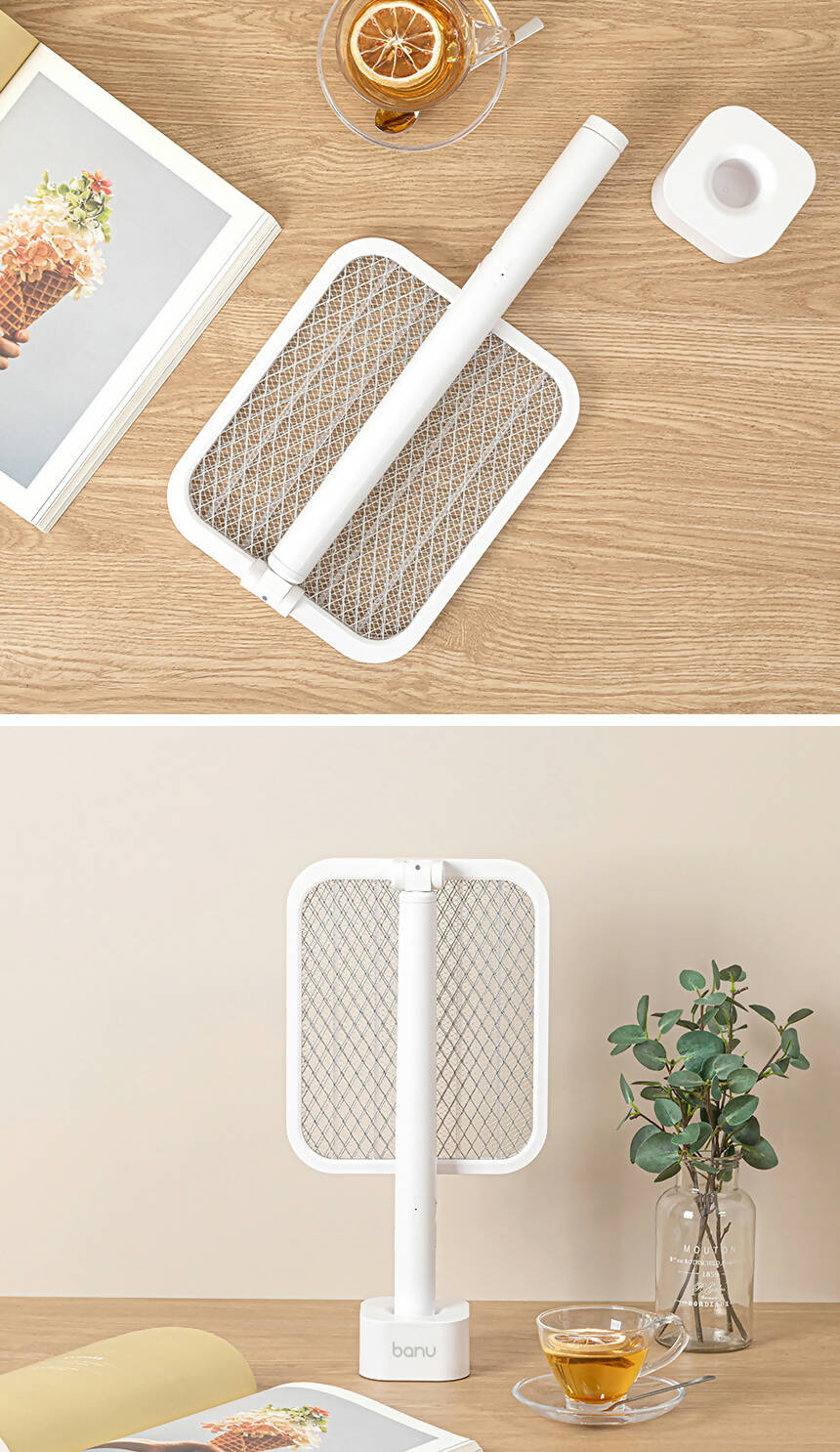 [SALE] banu Foldable Electric Mosquito & Fly Swatter