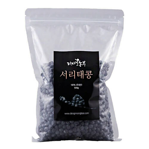 DESIGN FARMER 100% Korean Black Bean with Green Kernel (Seoritae) 500g 디자인농부 서리태콩 500g